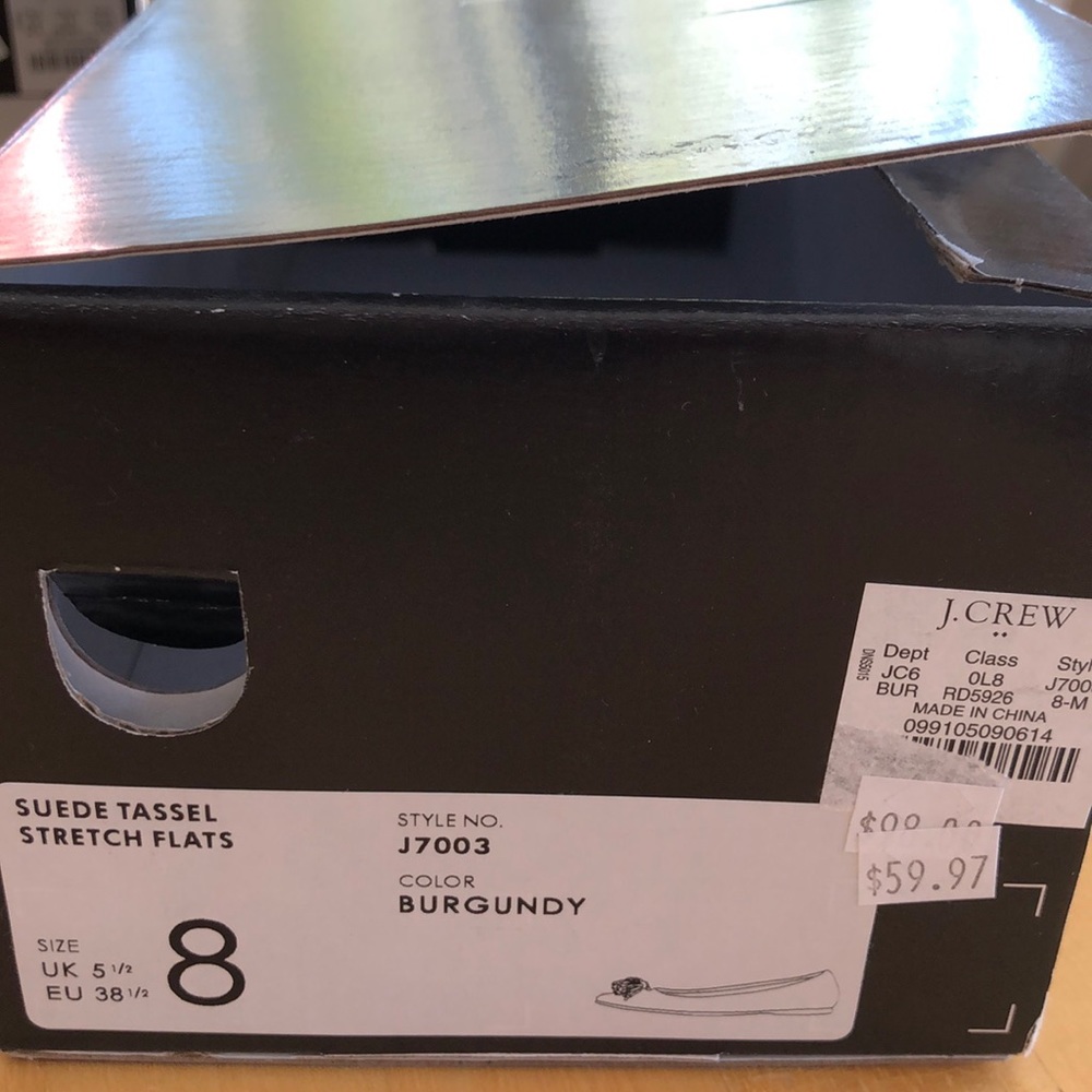 J Crew Suede Stretch Flats Size 8